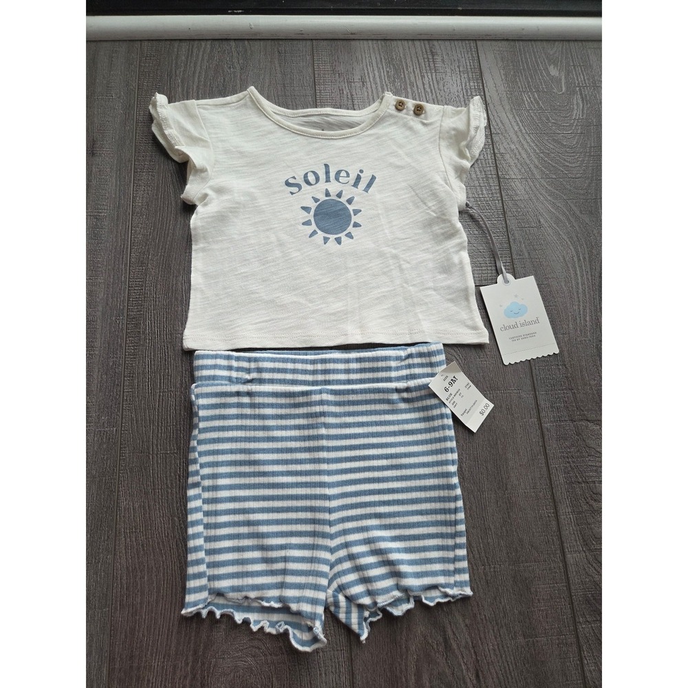 Cloud island baby‎ girl outfit set 6-9